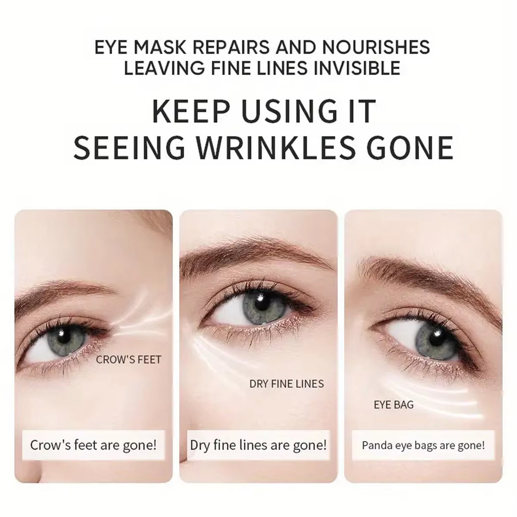 60-Piece Aloe Vera Collagen Eye Mask for Dark Circles and Puffiness - Moisturizing and Firming Eye Patches for Skin Care