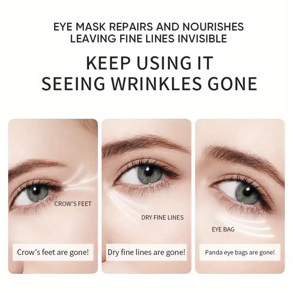 60-Piece Aloe Vera Collagen Eye Mask for Dark Circles and Puffiness - Moisturizing and Firming Eye Patches for Skin Care