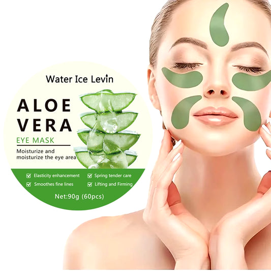 60-Piece Aloe Vera Collagen Eye Mask for Dark Circles and Puffiness - Moisturizing and Firming Eye Patches for Skin Care
