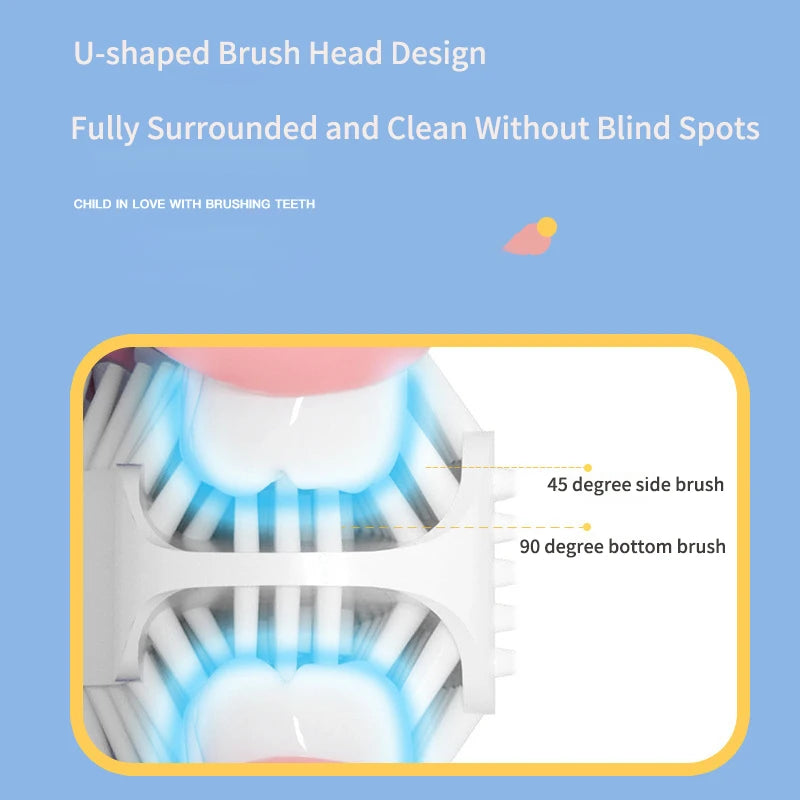 Intelligent 360-Degree Sonic Electric Toothbrush for Adults and Children with USB Charging and Teeth Whitening Features