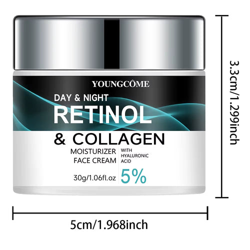 Retinol Collagen Moisturizing Cream for Enhanced Skin Elasticity, Radiance, and Texture Improvement
