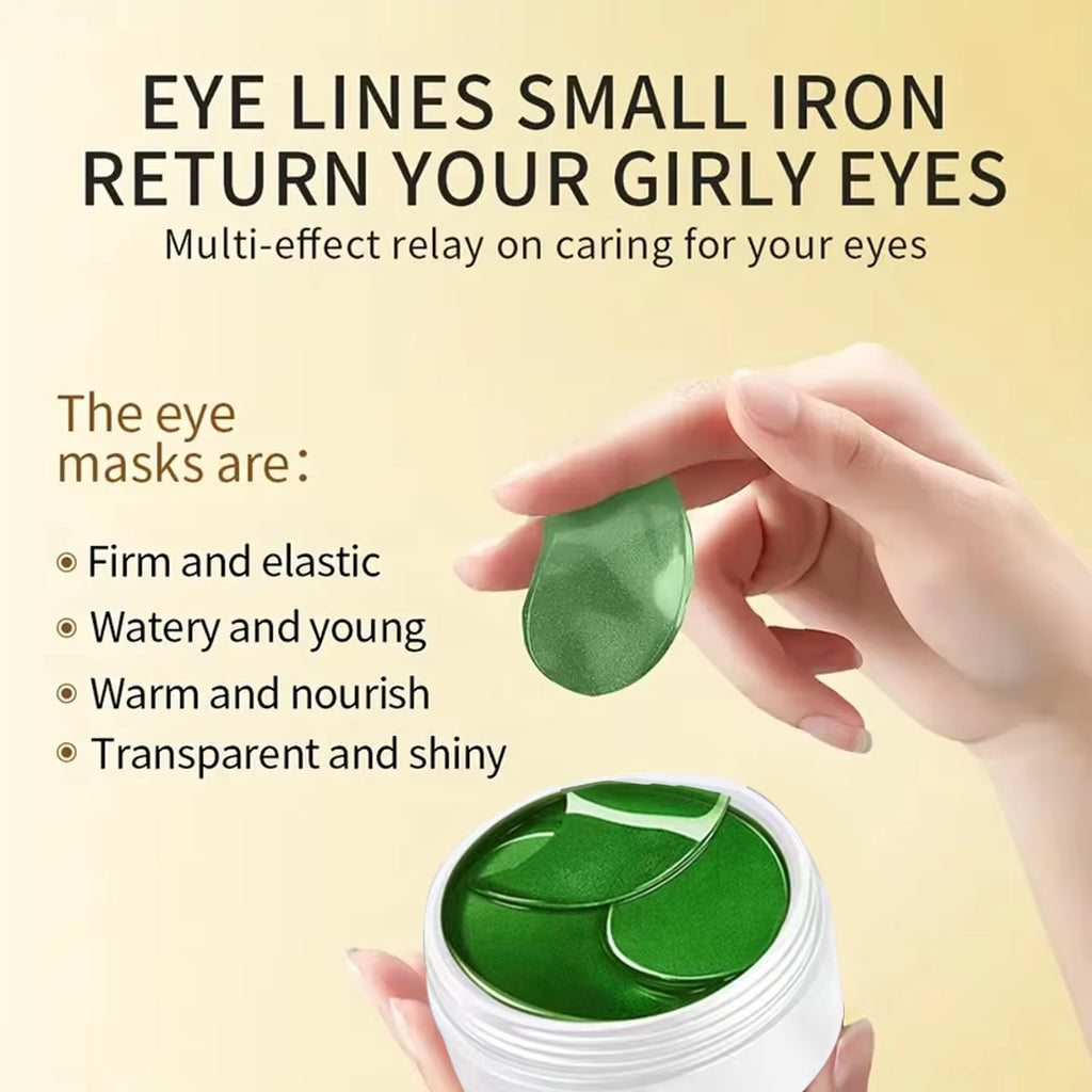 60-Piece Aloe Vera Collagen Eye Mask for Dark Circles and Puffiness - Moisturizing and Firming Eye Patches for Skin Care