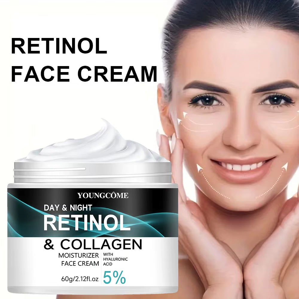 Retinol Collagen Moisturizing Cream for Enhanced Skin Elasticity, Radiance, and Texture Improvement
